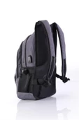 ÇÇS GRİ  YOUNG USB GİRİŞLİ LAPTOP SIRT ÇANTASI-51318 thumbnail 3