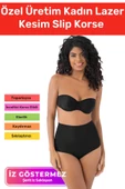 Özel Üretim Sıkılaştırıcı İz Göstermeyen Toparlayıcı Şekillendirici Kaymaz Lazer Kesim Slip Korse thumbnail 1