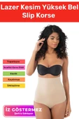 Özel Üretim İz Göstermeyen Kaymaz Sıkılaştırıcı Şekillendirici Lazer Kesim Yüksek Bel Slip Korse - 1