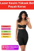 Yeni Sezon İz Göstermeyen Kaymaz Sıkılaştırıcı Toparlayıcı Kadın Lazer Kesim Yüksek Bel Paçalı Korse - 1