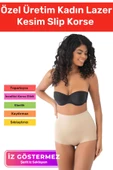 Özel Üretim Sıkılaştırıcı İz Göstermeyen Toparlayıcı Şekillendirici Kaymaz Lazer Kesim Slip Korse - 1