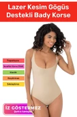 Özel Üretim İz Göstermeyen Kaymaz Şekillendirici Toparlayıcı Lazer Kesim Gögüs Destekli Bady Korse thumbnail 1