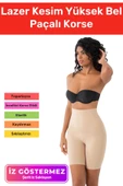 Yeni Sezon İz Göstermeyen Kaymaz Sıkılaştırıcı Toparlayıcı Kadın Lazer Kesim Yüksek Bel Paçalı Korse thumbnail 1