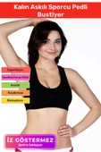 Özel Üretim Esnek Rahat Sıkılaştırıcı Toparlayıcı Şekillendirici Kalın Askılı Sporcu Pedli Bustiyer - 1