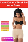 Özel Seri İz Göstermeyen Toparlayıcı Sıkılaştırıcı Şekillendirici Lazer Kesim Yüksek Bel Korse Boxer - 1