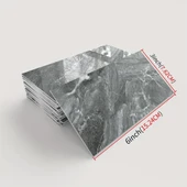 Gri Mermer Desenli Alüminyum Plastik Duvar Sticker - 4