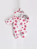 YENİ Trend Sevimli Portakal Baskılı Kulaklı Fermuarlı Kışlık Kız Erkek Bebek Astronot Tulum Kozmonot - 1