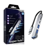 5in1 Metal USB Hub – Yüksek Hızlı Çoklayıcı, 5 Bağlantı Noktalı, Dayanıklı ve Taşınabilir Tasarım - 1