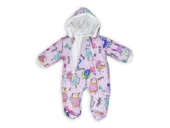 YENİ Kuş & Fare Baskılı Kapüşonlu Fermuarlı Kışlık Patikli Kız Erkek Bebek Astronot Tulum Kozmonot - 2