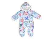 YENİ Kuş & Fare Baskılı Kapüşonlu Fermuarlı Kışlık Patikli Kız Erkek Bebek Astronot Tulum Kozmonot - 5