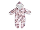 Kelebek Çiçek Desenli Patiksiz Kapüşonlu Fermuarlı Kışlık Kız Erkek Bebek Astronot Tulum Kozmonot - 2