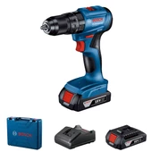 Bosch GSB 185-LI Akülü Kömürsüz Darbeli Matkap/Vidalama Makinesi 2x2.0Ah Çift Akü Şarj Cihazı Plastik Çanta - 1