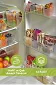 Mithra Life 12 Adet Buzdolabı Kapak İçi Düzenleyici ve Banyo Organizer MIT1104 - 2