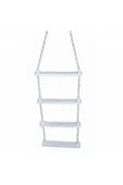 HT MARIN   Katlanır Plastik Basamaklı Ip Merdiven 5 Basamak Boy 100cm - 1