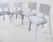 Sandalye Zia Modern Tarz 90407 Doğal Hasır Kaplama Kayın Gövde 4 Adet El Yapımı - 3