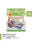 Magic Saver Bag 5li Vakumlu Poşet Set 4 - 1