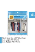Magic Saver Bag Magıc Saver Bag 4lü Askılı Vakumlu Poşet Seti 2l 2xl - 1