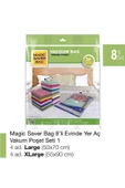 Magic Saver Bag 8 li Vakumlu Poşet Set 1 - 1