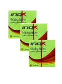 INOX 09674 75X75 YEŞİL ŞEFFAF YAP.NOT KAĞIDI (3'LÜ) - 1