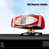 Araç içi Isıtıcı Fan Led Işıklı Cam Buğu Çözücü Oto Isıtıcı 12V - 7