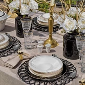 Schafer Tılsım Charm Yemek Takımı 60 Parça Siyah - 3