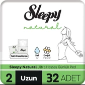 Sleepy Natural Ultra Hassas Günlük Ped Uzun 32 Adet Ped - 1