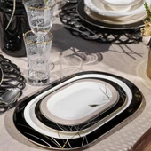 Schafer Tılsım Charm Yemek Takımı 60 Parça Siyah - 2