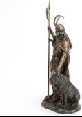 Bronz İskandinav Tanrısı Loki Kötülük ve Kurnazlık Tanrısı Heykel Biblo Ev Dekoru - 7