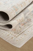 Rustik 2221 Klasik Vintage Salon Bej Country Mutfak Halısı Tozumaz Yumuşak Makine Halısı thumbnail 2