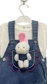 uğurböceğiçocuk Çiçek Peluş Tavşan Kız Bebek Tulum 2351 - 11