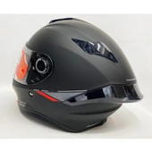 Mt Targo S Mat Siyah A1 Şeffaf Vizörlü V-14B Motosiklet Kaskı - 2