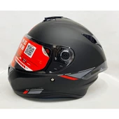 Mt Targo S Mat Siyah A1 Şeffaf Vizörlü V-14B Motosiklet Kaskı - 1
