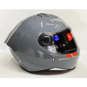 Mt Kask mt Revenge 2 Parlak Gri A12 Şeffaf Vizörlü V14B - 3
