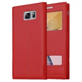 Samsung Galaxy S6 Edge Plus Uyumlu Pencereli Kapaklı Magnum Kılıf thumbnail 3