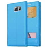 Samsung Galaxy S6 Edge Plus Uyumlu Pencereli Kapaklı Magnum Kılıf thumbnail 6