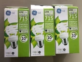 3 ADET GENERAL ELC. E 27 TASARRUFLU LAMBA  12W 58W 715 LÜMEN  2700KELVİN SARI - 1