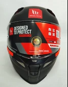 Mt Revenge 2 Solid A1 Matt Black Şeffaf Vizörlü Kask - 6