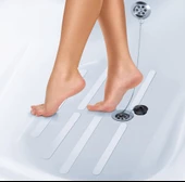 WENKO Banyo Zemin Kaydırmaz Yapışkanlı Bant Kaymaz Bant Şeffaf 5'Lİ 30 CM - 1