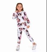 Triliya-Kız Çocuk Dijital Baskı Mevsimlik Eşofman Takımı- 3-10 Yaş - 1
