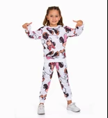 Triliya-Kız Çocuk Dijital Baskı Mevsimlik Eşofman Takımı- 3-10 Yaş - 2