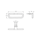 VitrA Nest Trendy A44617 Halka Havluluk, Krom thumbnail 4