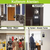 Askılı 4 Haneli Şifreli Anahatar Dolabı Şifreli Anahtar Kasası Airbnb Anahtar Dolabı Çelik Şifreli Anahtar Kutusu - 2