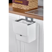 Piev Mutfak Tezgah Üstü Dolap Askılı Kapaklı 15 Lt Çöp Kovası Beyaz - 4