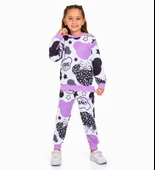 Triliya-Kız Çocuk Dijital Baskı Mevsimlik Eşofman Takımı- 3-10 Yaş - 4