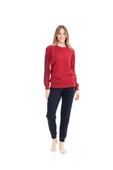 U.S. Polo Assn. 17075 Kadın Bordo Ev Giyim Pijama Takım - 1
