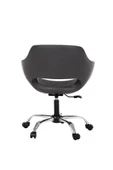 markadizayn Krom Metal Ayaklı Ofis Çocuk Odası Çalışma Sandalyesi (ayarlanilabilir) DERİ CİERVO - 4