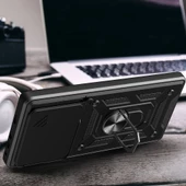 Xiaomi Poco F6 Kılıf Magnetik Standlı Kamera Korumalı Sürgülü Vega Kapak thumbnail 6