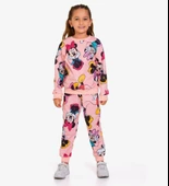 Triliya-Kız Çocuk Dijital Baskı Mevsimlik Eşofman Takımı- 3-10 Yaş - 7