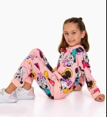 Triliya-Kız Çocuk Dijital Baskı Mevsimlik Eşofman Takımı- 3-10 Yaş - 8