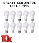 FURY 9 WATT LED AMPUL 6500K BEYAZ IŞIK E27 DUY 10'LU PAKET - 2